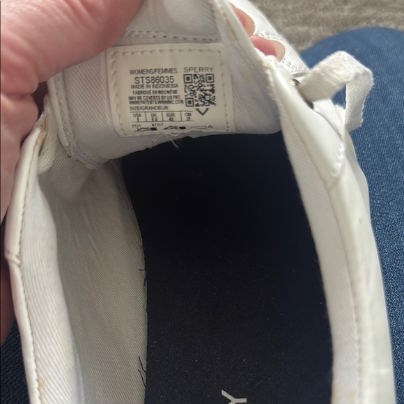 Sperry Women's White Leather Top-sider Sneakers - Picture 8 of 9